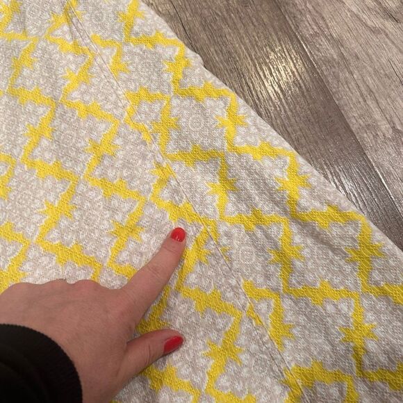 Diane Von Furstenberg Women's Luxe Lace Up Henna Diamonds Dress Yellow Size 6 - Picture 10 of 16